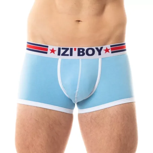 Boxer push-up Iziboy bleu ciel en coton, frais et confortable