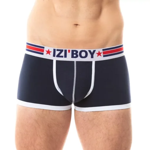 Boxer push-up Iziboy bleu marine en coton, élégant et sophistiqué