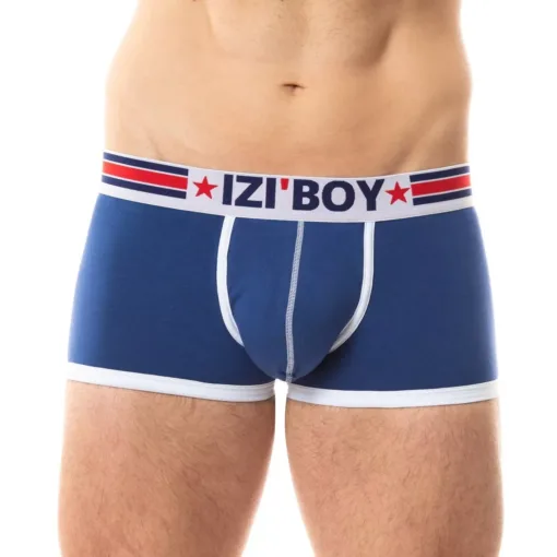 Boxer push-up Iziboy bleu royal en coton, couleur riche et vibrante