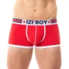 Boxer push-up Iziboy rouge en coton, vibrant et audacieux
