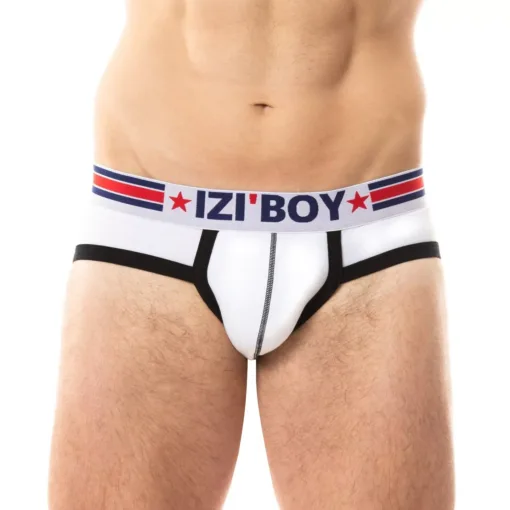 Slip blanc push-up pour homme offrant confort et style