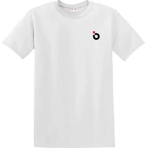T-Shirt Logo Iziboy Blanc avec petit logo iziboy vers l'épaule