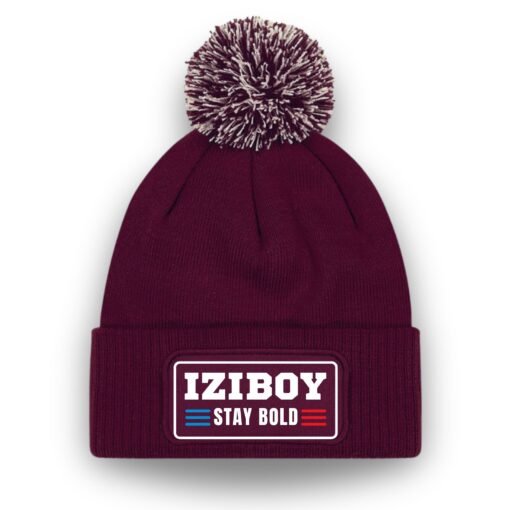 Bonnet bordeaux logoté iziboy stay bold 3 couleurs