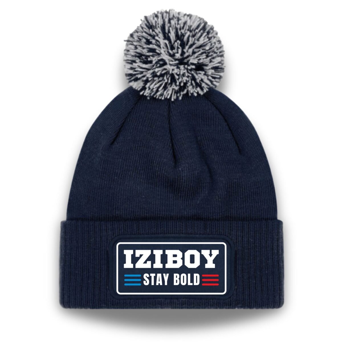 Bonnet bleu marine logoté iziboy stay bold 3 couleurs