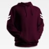 Sweat à capuche iziboy bordeaux authentic avec inscription blanche sur les manches