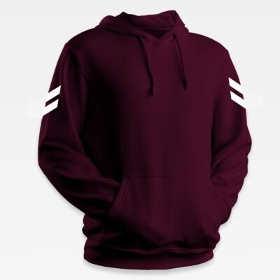 Sweat à capuche iziboy bordeaux authentic avec inscription blanche sur les manches