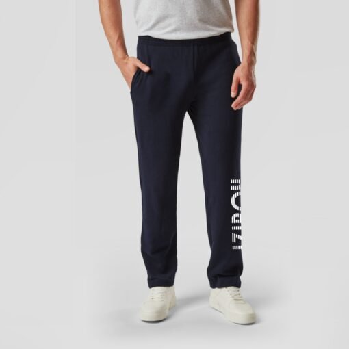 jogging 100% coton bleu marine iziboy avec logo iziboy vertical sur la jambe