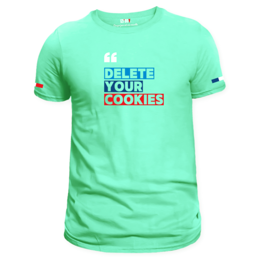 T-shirt delete your Cookies vert pastel