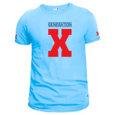 T-shirt Génération X bleu ciel