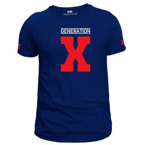 T-shirt Génération X bleu marine