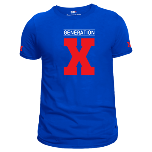 T-shirt Génération X bleu royal