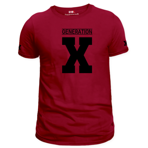 T-shirt Génération X bordeaux