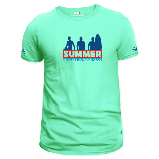 T-shirt Summer Club Vert Pastel