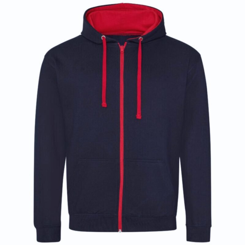 Sweat Zippé Bleu/Rouge