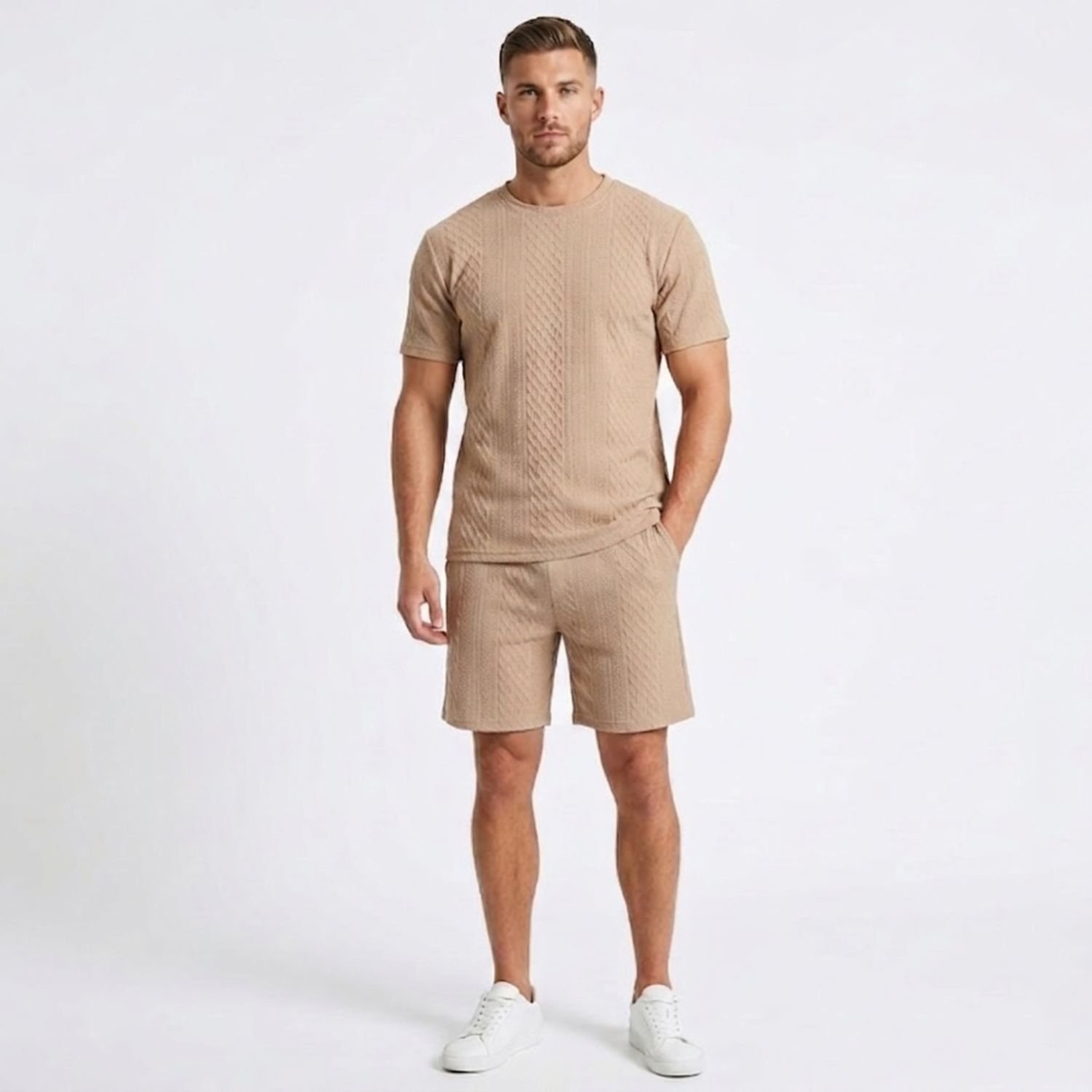 Ensemble Gaufré Beige – Image 3