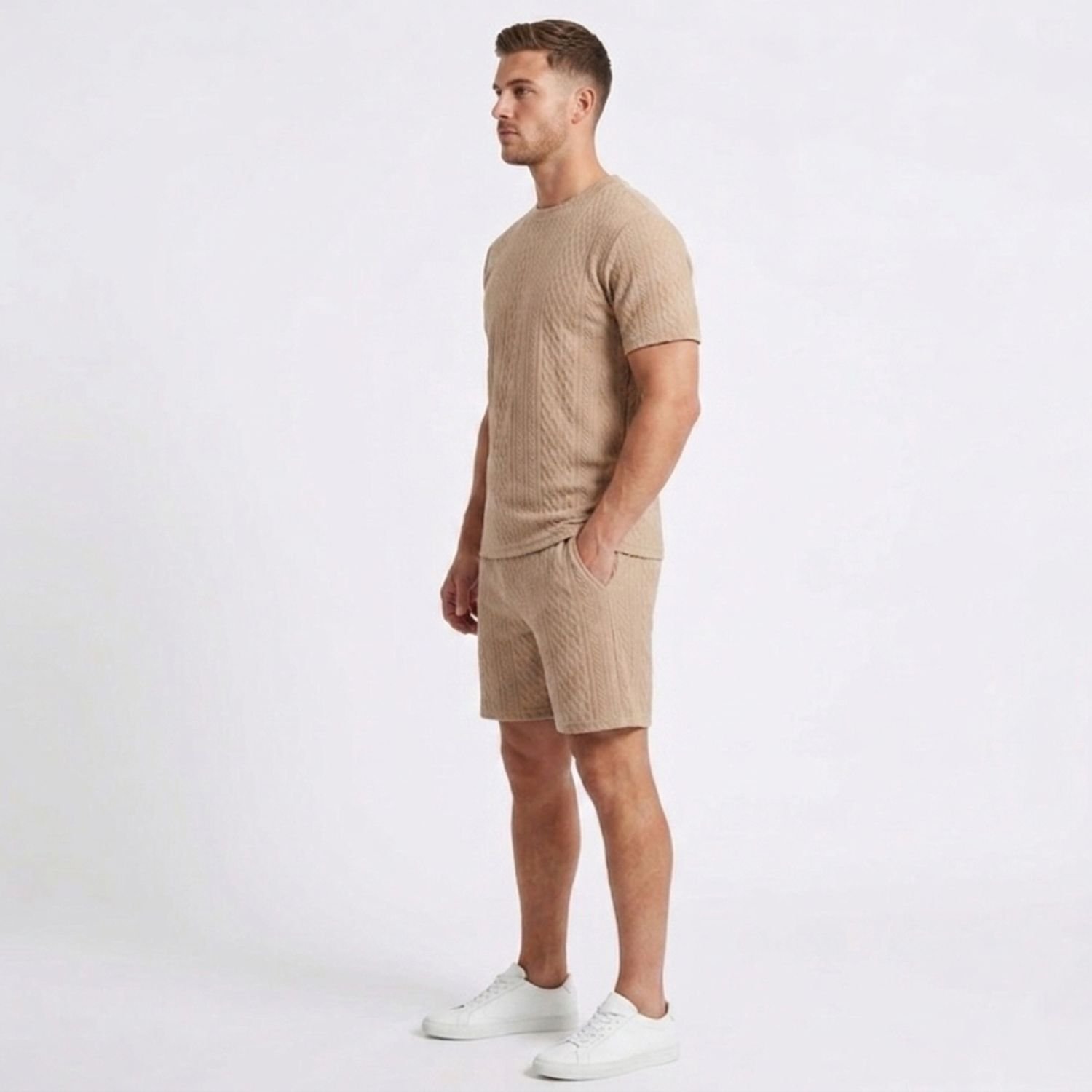 Ensemble Gaufré Beige – Image 2