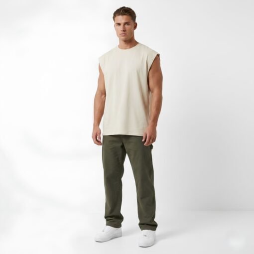 T-shirt Sans Manches Sable Coton Bio
